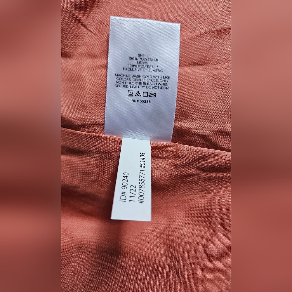 NWT Express Pleated Twisted Halter Neck Midi Dress in Apricot Orange Size Small - Picture 9 of 12